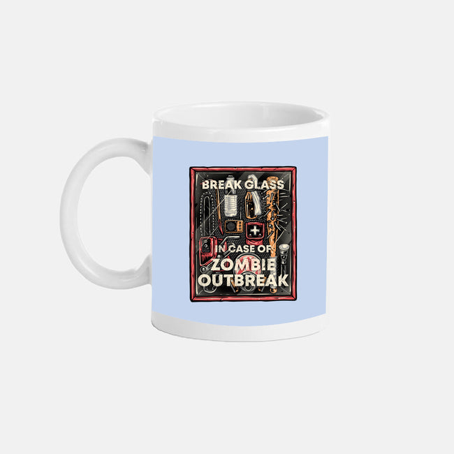 In Case Of Zombie Outbreak-None-Mug-Drinkware-glitchygorilla