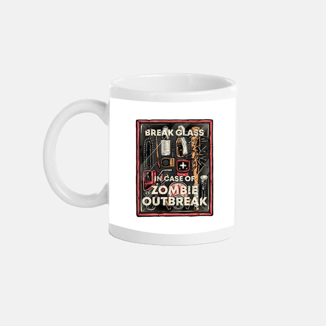 In Case Of Zombie Outbreak-None-Mug-Drinkware-glitchygorilla