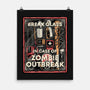 In Case Of Zombie Outbreak-None-Matte-Poster-glitchygorilla