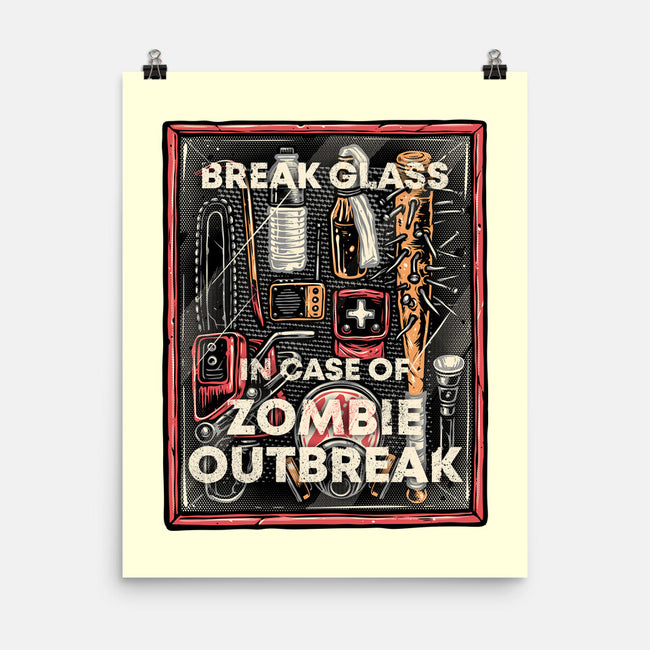 In Case Of Zombie Outbreak-None-Matte-Poster-glitchygorilla