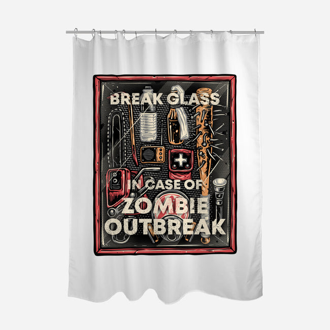 In Case Of Zombie Outbreak-None-Polyester-Shower Curtain-glitchygorilla