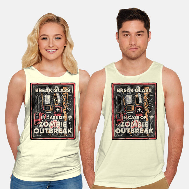 In Case Of Zombie Outbreak-Unisex-Basic-Tank-glitchygorilla