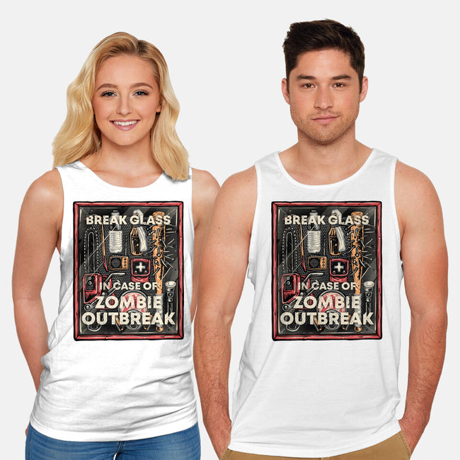 In Case Of Zombie Outbreak-Unisex-Basic-Tank-glitchygorilla