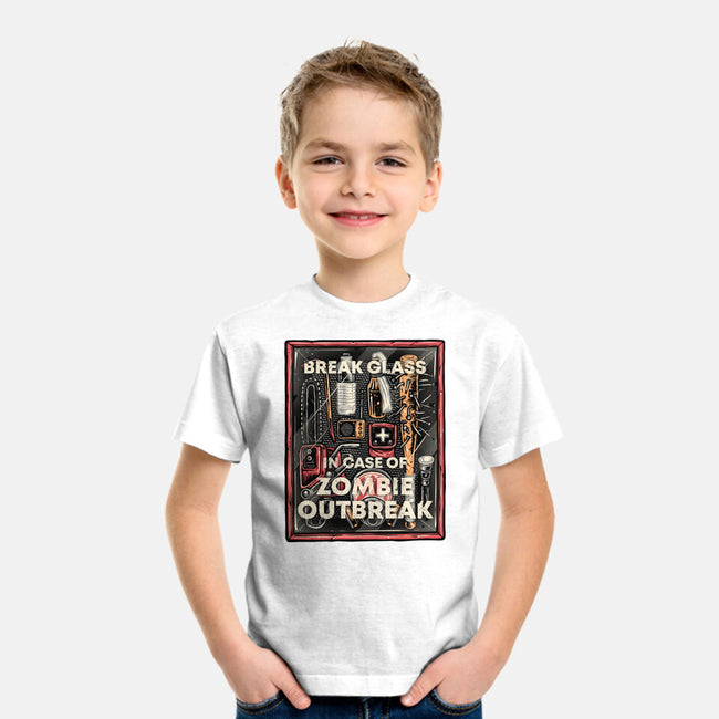 In Case Of Zombie Outbreak-Youth-Basic-Tee-glitchygorilla