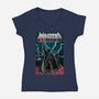 Masters Of The Dark Side-Womens-V-Neck-Tee-NMdesign