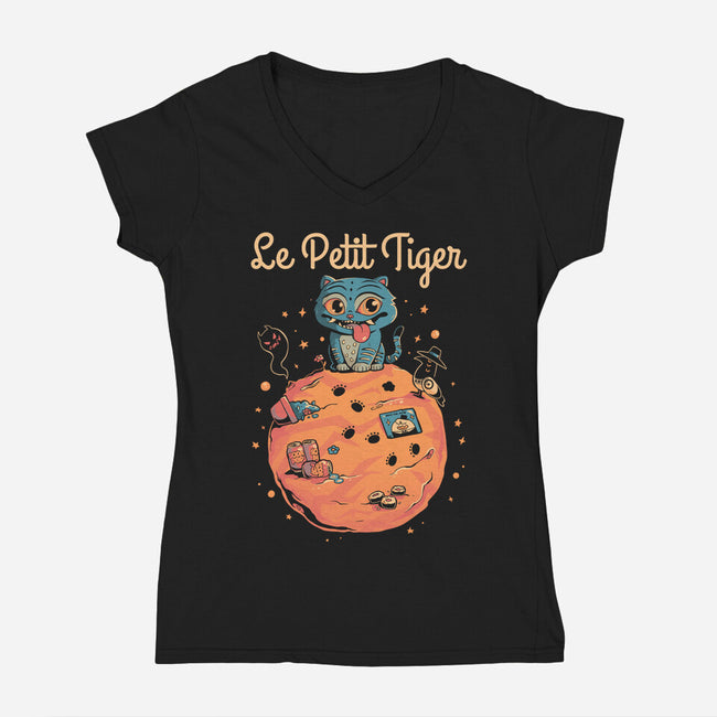 Le Petit Tiger-Womens-V-Neck-Tee-Arigatees