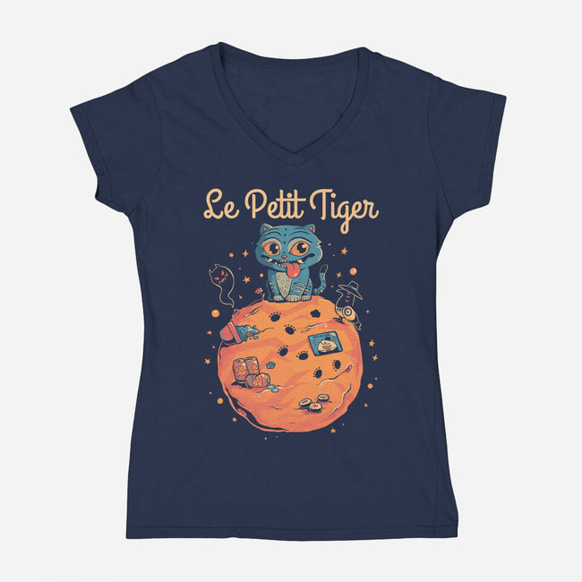 Le Petit Tiger-Womens-V-Neck-Tee-Arigatees
