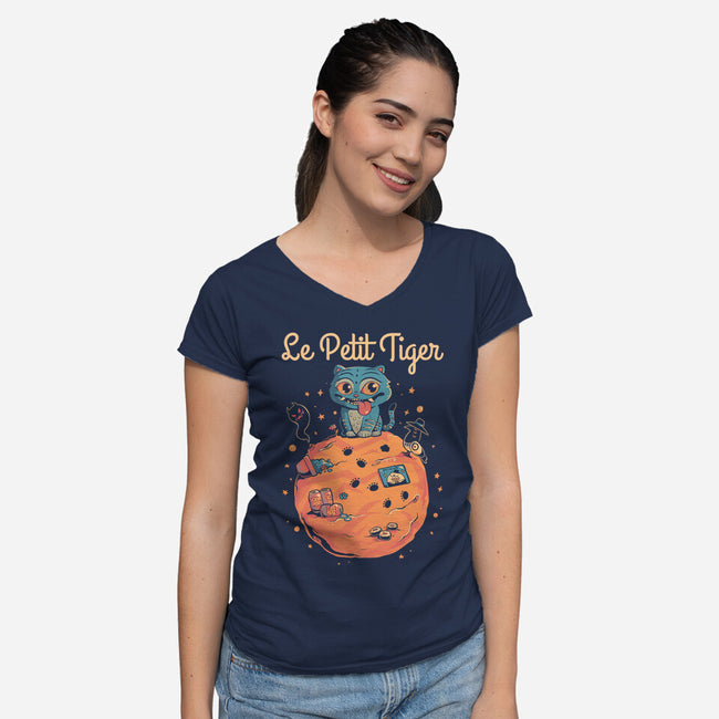 Le Petit Tiger-Womens-V-Neck-Tee-Arigatees