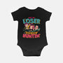Mean Hunters-Baby-Basic-Onesie-teesgeex