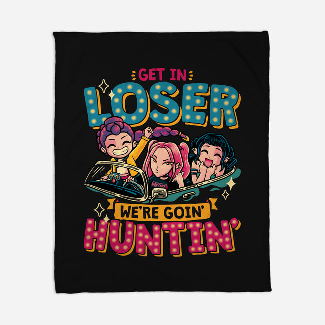 Mean Hunters-None-Fleece-Blanket-teesgeex