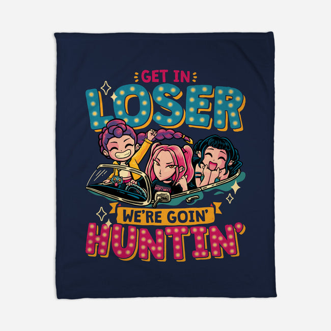 Mean Hunters-None-Fleece-Blanket-teesgeex