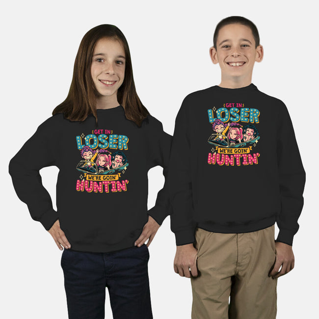 Mean Hunters-Youth-Crew Neck-Sweatshirt-teesgeex