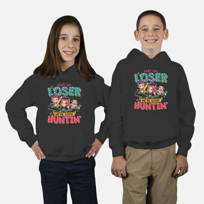 Mean Hunters-Youth-Pullover-Sweatshirt-teesgeex