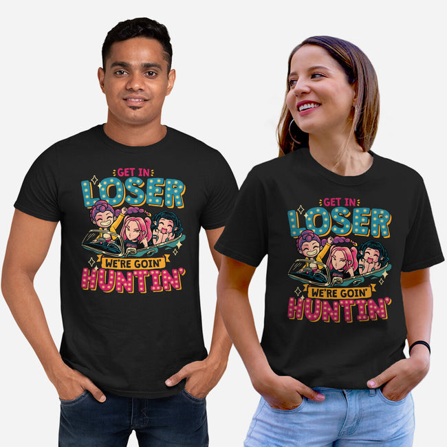 Mean Hunters-Unisex-Basic-Tee-teesgeex