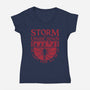 Storm The Upside Down-Womens-V-Neck-Tee-teesgeex