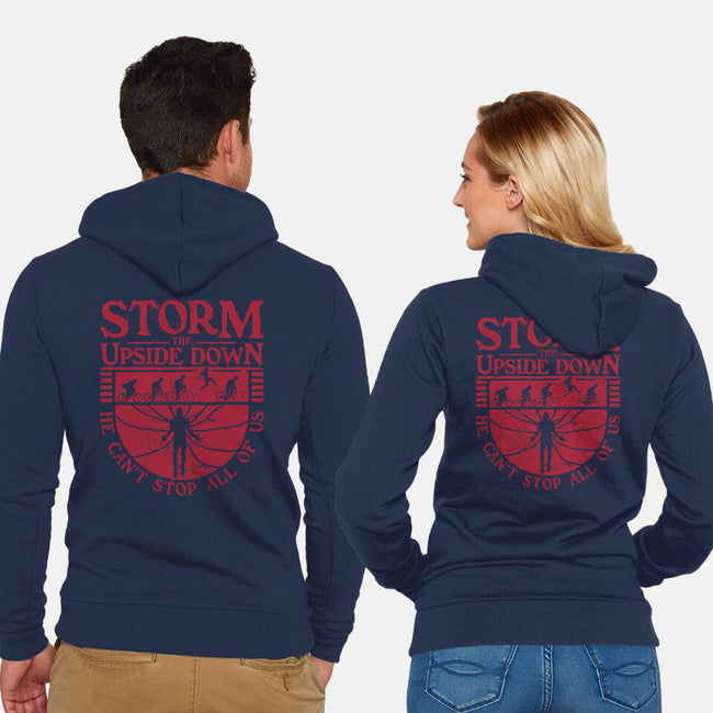 Storm The Upside Down-Unisex-Zip-Up-Sweatshirt-teesgeex