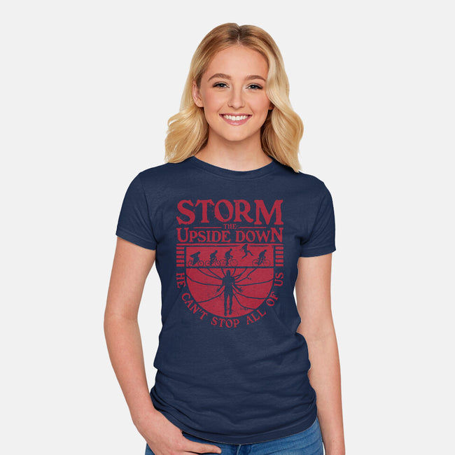 Storm The Upside Down-Womens-Fitted-Tee-teesgeex