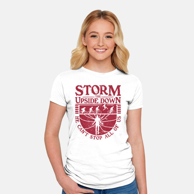 Storm The Upside Down-Womens-Fitted-Tee-teesgeex