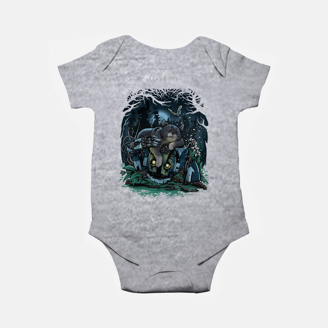 The Cat And The Robot-Baby-Basic-Onesie-zascanauta