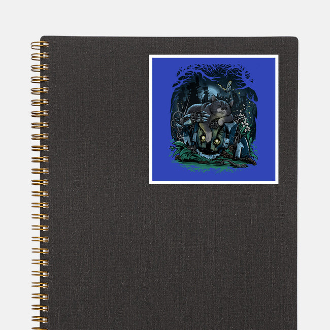 The Cat And The Robot-None-Glossy-Sticker-zascanauta