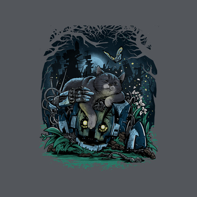 The Cat And The Robot-Mens-Long Sleeved-Tee-zascanauta