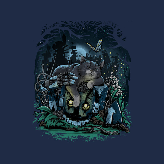 The Cat And The Robot-Mens-Long Sleeved-Tee-zascanauta