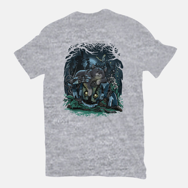 The Cat And The Robot-Mens-Heavyweight-Tee-zascanauta