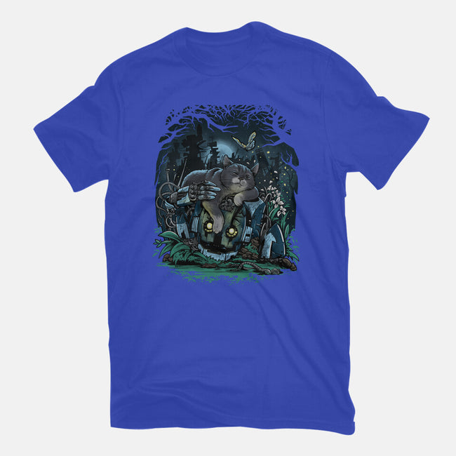 The Cat And The Robot-Mens-Heavyweight-Tee-zascanauta