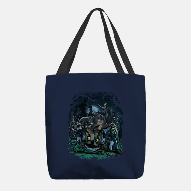 The Cat And The Robot-None-Basic Tote-Bag-zascanauta