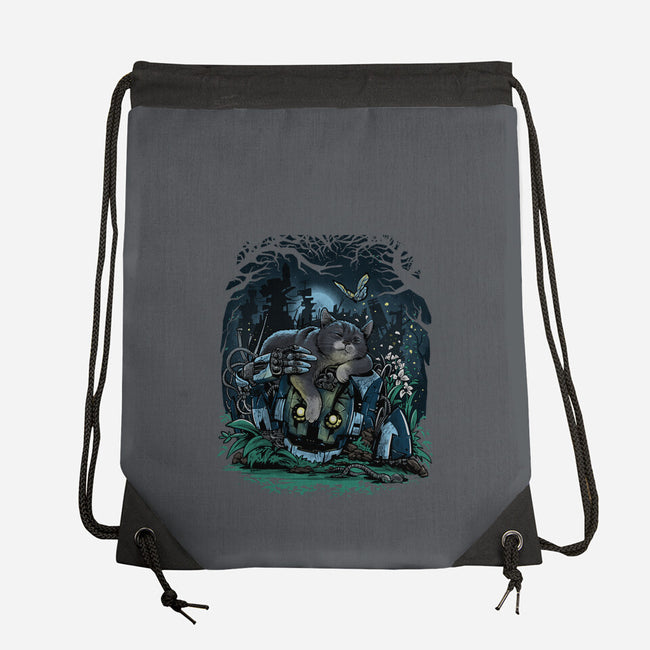 The Cat And The Robot-None-Drawstring-Bag-zascanauta