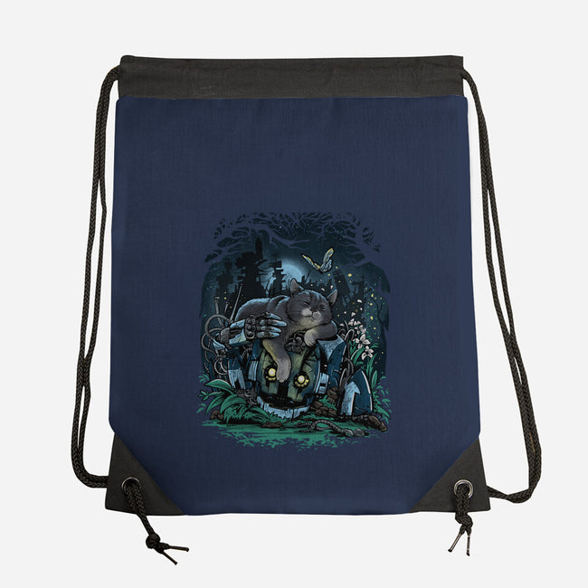 The Cat And The Robot-None-Drawstring-Bag-zascanauta