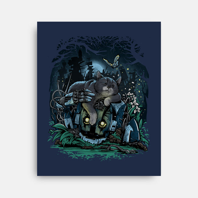 The Cat And The Robot-None-Stretched-Canvas-zascanauta