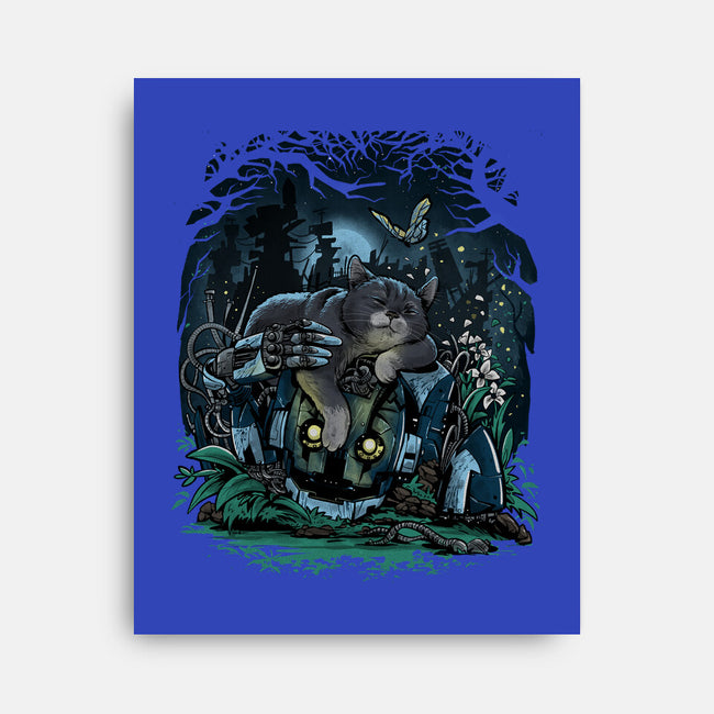 The Cat And The Robot-None-Stretched-Canvas-zascanauta