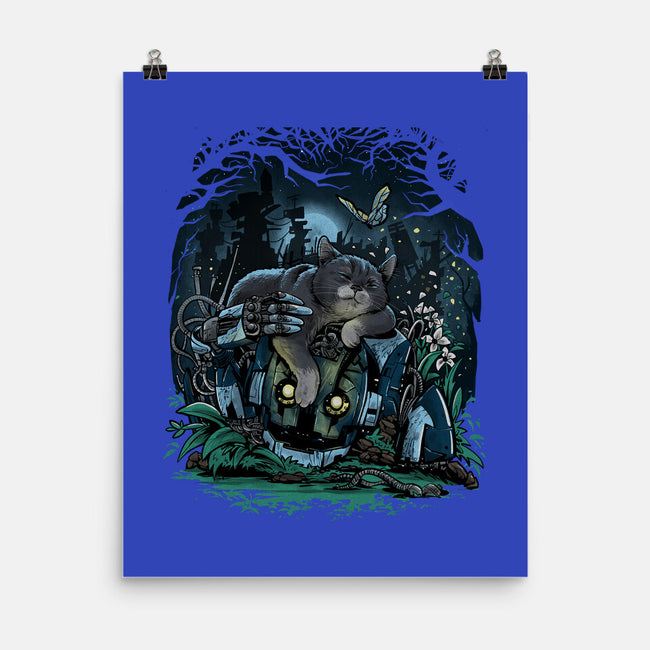 The Cat And The Robot-None-Matte-Poster-zascanauta