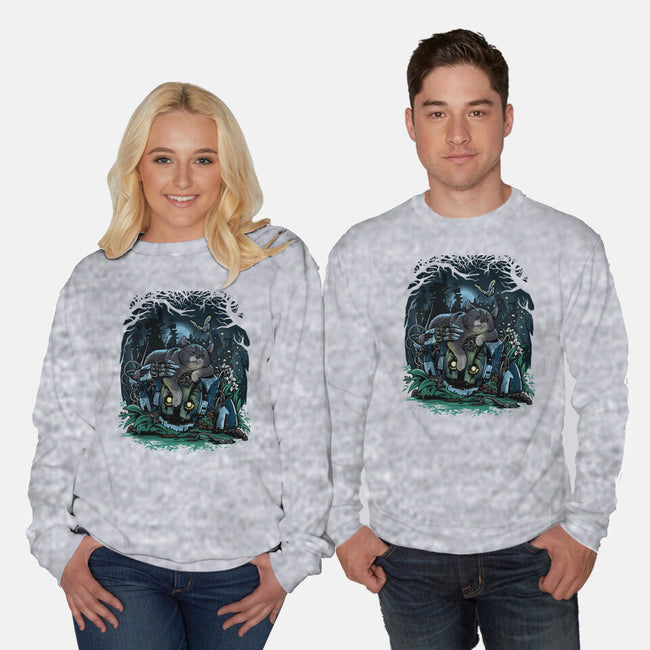 The Cat And The Robot-Unisex-Crew Neck-Sweatshirt-zascanauta