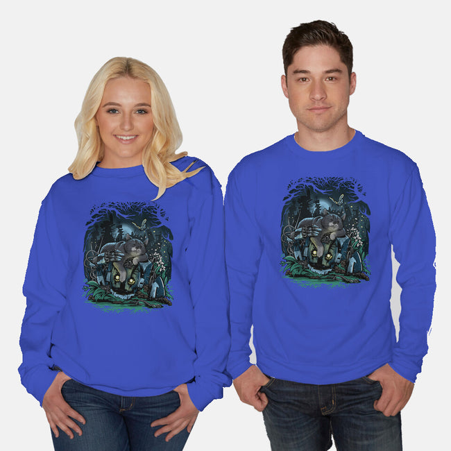The Cat And The Robot-Unisex-Crew Neck-Sweatshirt-zascanauta