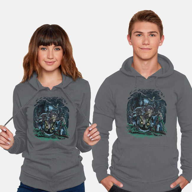The Cat And The Robot-Unisex-Pullover-Sweatshirt-zascanauta