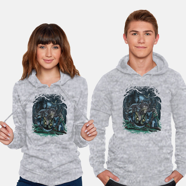 The Cat And The Robot-Unisex-Pullover-Sweatshirt-zascanauta