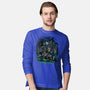 The Cat And The Robot-Mens-Long Sleeved-Tee-zascanauta