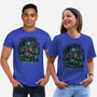 The Cat And The Robot-Unisex-Basic-Tee-zascanauta