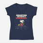 We Have A Bit Of A Problem-Womens-V-Neck-Tee-turborat14