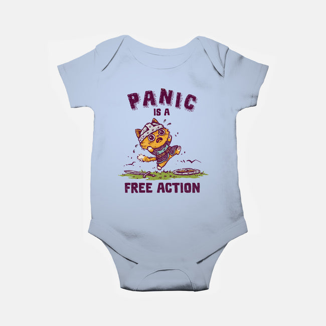 Panic Is A Free Action-Baby-Basic-Onesie-kg07