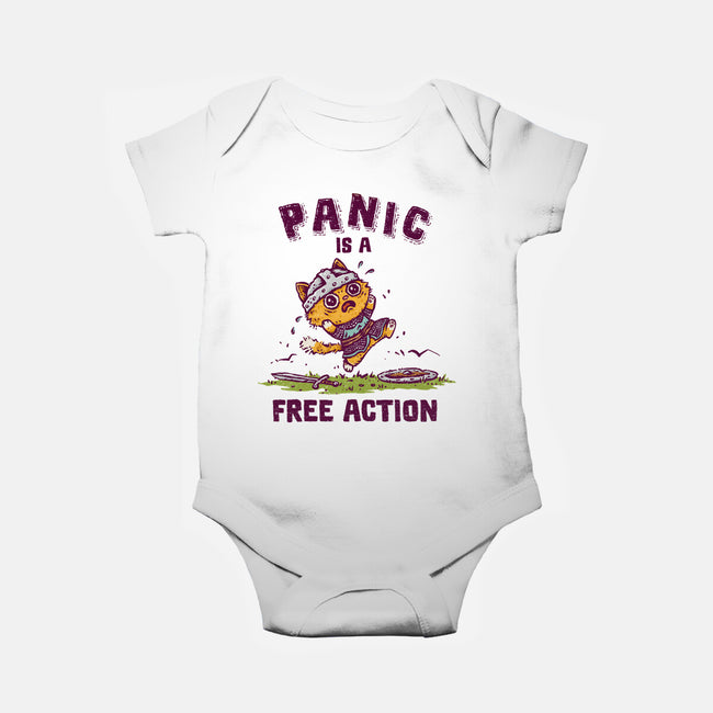 Panic Is A Free Action-Baby-Basic-Onesie-kg07