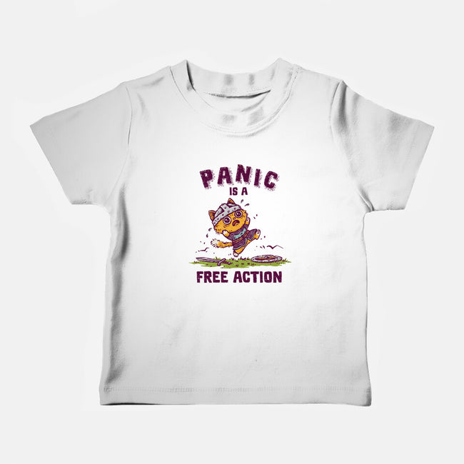 Panic Is A Free Action-Baby-Basic-Tee-kg07