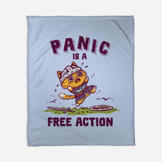 Panic Is A Free Action-None-Fleece-Blanket-kg07