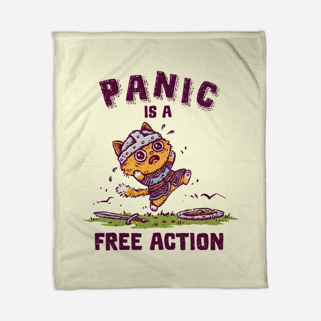 Panic Is A Free Action-None-Fleece-Blanket-kg07