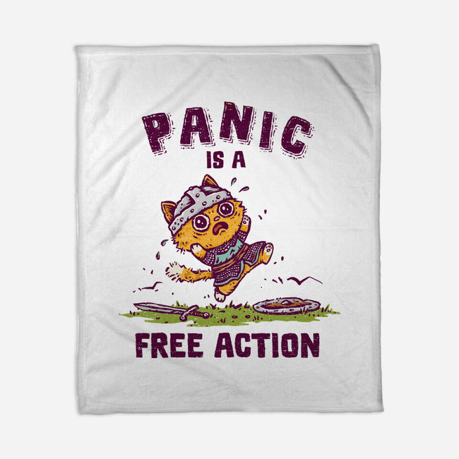 Panic Is A Free Action-None-Fleece-Blanket-kg07