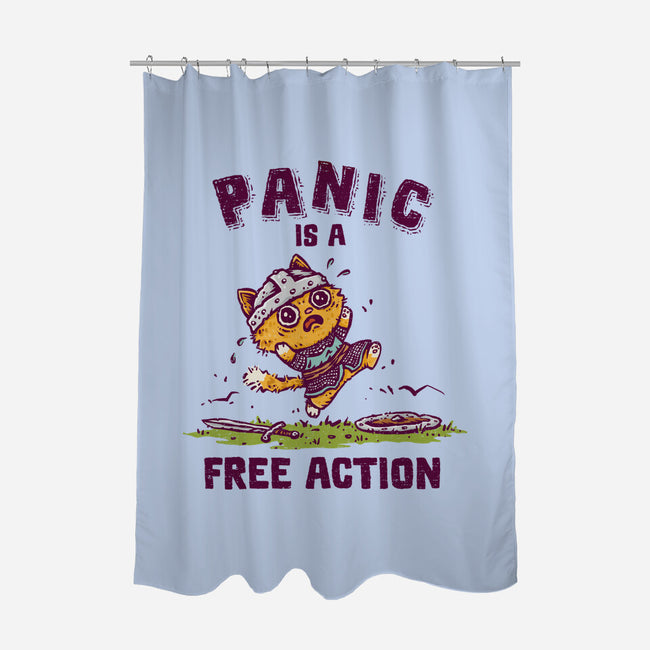 Panic Is A Free Action-None-Polyester-Shower Curtain-kg07