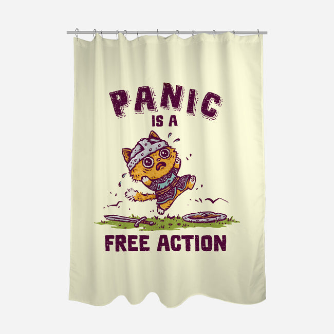 Panic Is A Free Action-None-Polyester-Shower Curtain-kg07