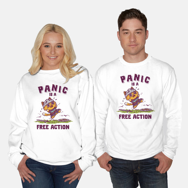 Panic Is A Free Action-Unisex-Crew Neck-Sweatshirt-kg07